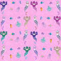 PAWjama - Pittie Mermaid Pawty Pink- Summer Paw-Shirt (Aqua Hoodie/V-Neck)
