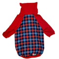 Red & Blue Plaid - PAWJama with Red Trim/Sleeves