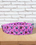 Lover Not A Fighter in Pink Fabric Collar 1.5”