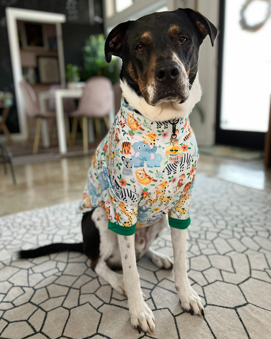 Mommy’s Love - PAWjama with Green Neck & Trim/Sleeves