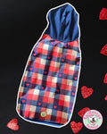 Plaid Is For Lovers - PAWjama with Navy Neck & Trim/Sleeves