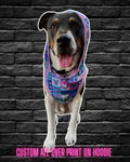 Peace, Love, Rescue in Purple - PAWjama with Purple Neck & Trim/Sleeves