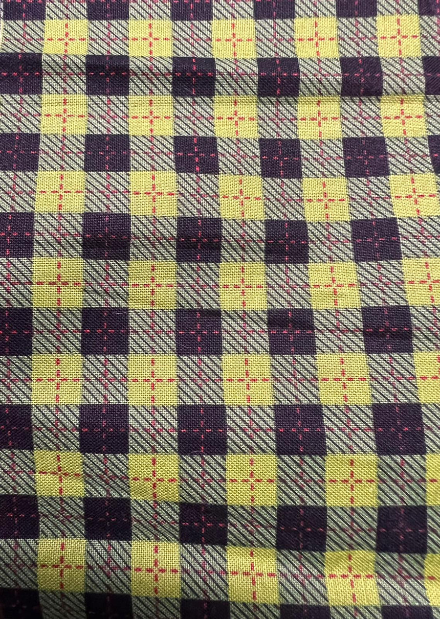 The Kekoa Yellow Plaid Fabric Collar 1.5”