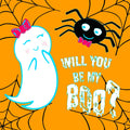 Orange Be My Boo - PAWjama with Aqua Trim/Sleeves