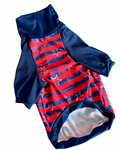 Stars & Stripes - PAWjama with Navy Neck & Trim/Sleeves