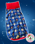 Fleas Navidog Boxers Blue - PAWjama with Red Neck & Trim/Sleeves