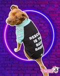 Rescued Is The Best Breed PAWjama with Mint Adopt Rescue Foster Pattern in the Neck & Sleeves