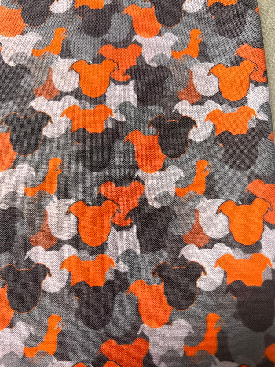 Orange Show Me Your Pitties Fabric Collar 1.5”