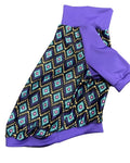 Spring Geometric- PAWJama with Purple Neck & Trim/Sleeves