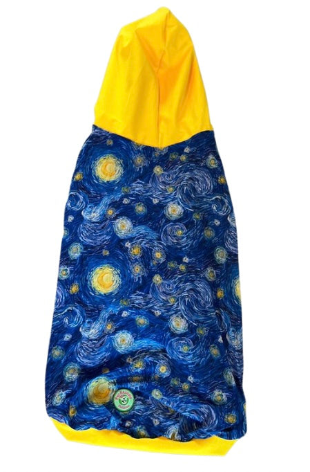 Starry Night - PAWJama with Yellow Trim/Sleeves