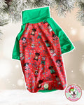 Jingle & Mingle Red - PAWjama with Green Neck & Trim/Sleeves