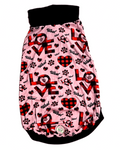 Woof Love Buffalo Plaid in Pink - PAWJama with Black Trim/Sleeves