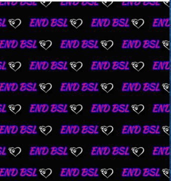 End BSL Black & Purple Fabric Collar 1.5”