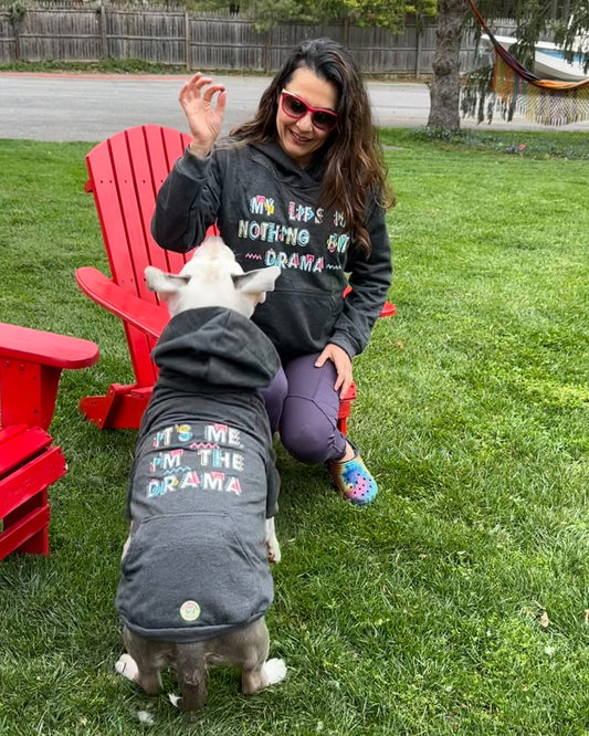 It’s Me, I’m the Drama Gray Dog Hoodie