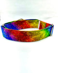 Rainbow Galaxy Fabric Collar 1.5”