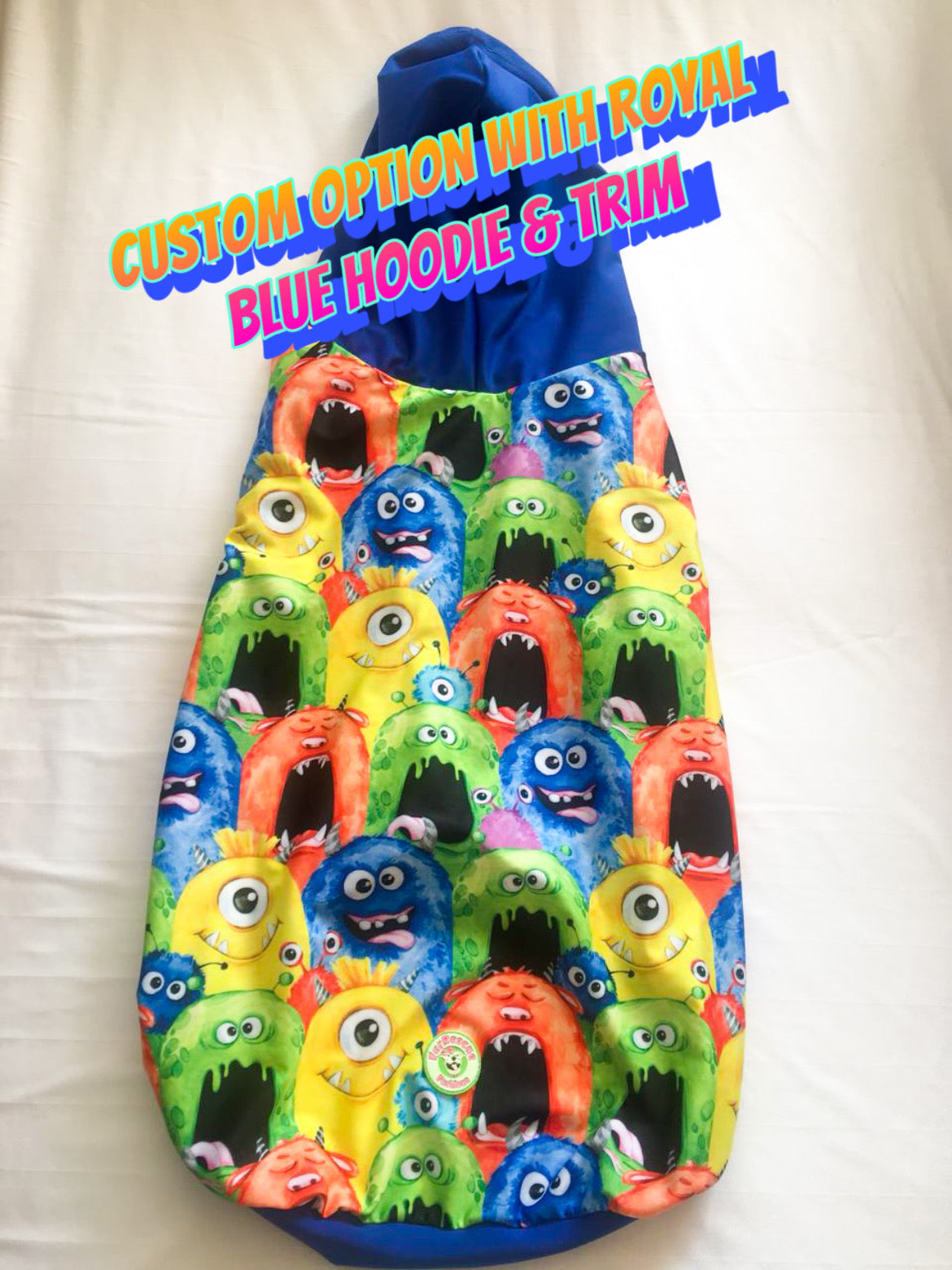 Monster Pawty- PAWJama with Royal Blue Trim/Sleeves