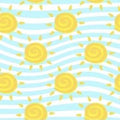 Dog Shirt Dog Pajama sun skies waves stripes yellow blue white