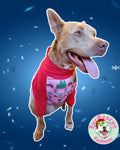 Pink Pitmas Fair Isle - PAWjama with Red Neck & Trim/Sleeves