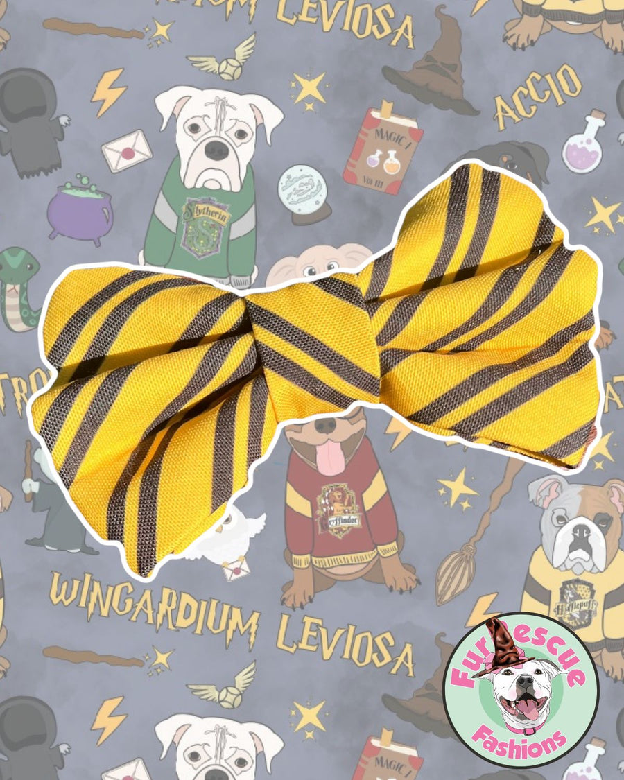 HufflePup Recycled Bow Tie / Head Bows