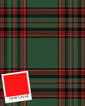 Green Christmas Plaid - PAWjama with Red Neck & Trim/Sleeves