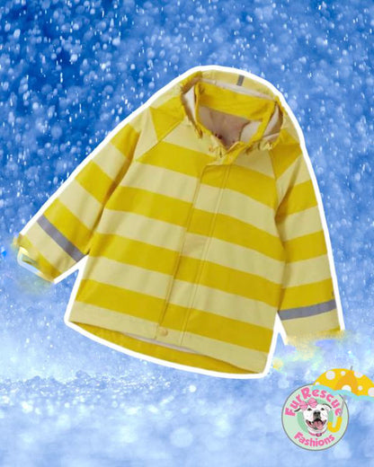 Yellow Stripes Rain Jacket - Cape - Vest