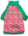 Hot Pink Taco Pawty- PAWJama with Green Neck & Trim/Sleeves