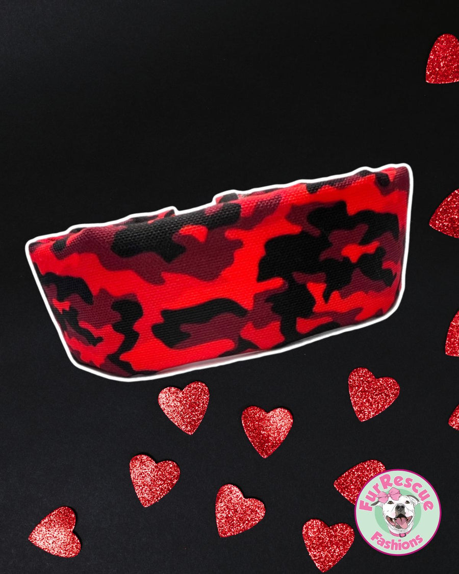 Valentine Camo Recycled Canvas Collar 1.5”