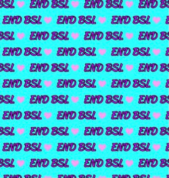 End BSL Awareness Reversible Bandana Teal& Tie Dye Pink