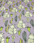Lilac Hippo Mommy & Baby Love - PAWJama with Lime Green Neck & Trim/Sleeves