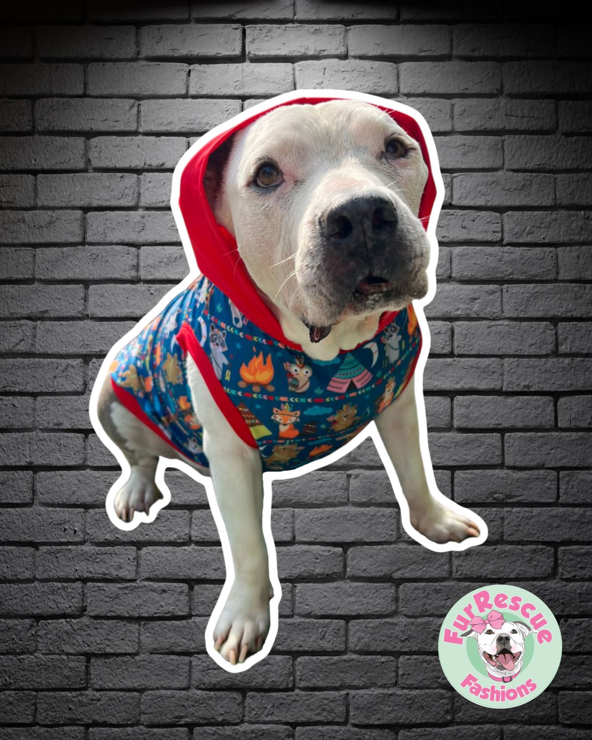 Woodland Tribe - PAWjama with Red Neck & Trim/Sleeves