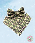 Green Camo PIT-Ouflage Bow Tie / Head Bows / Bandana