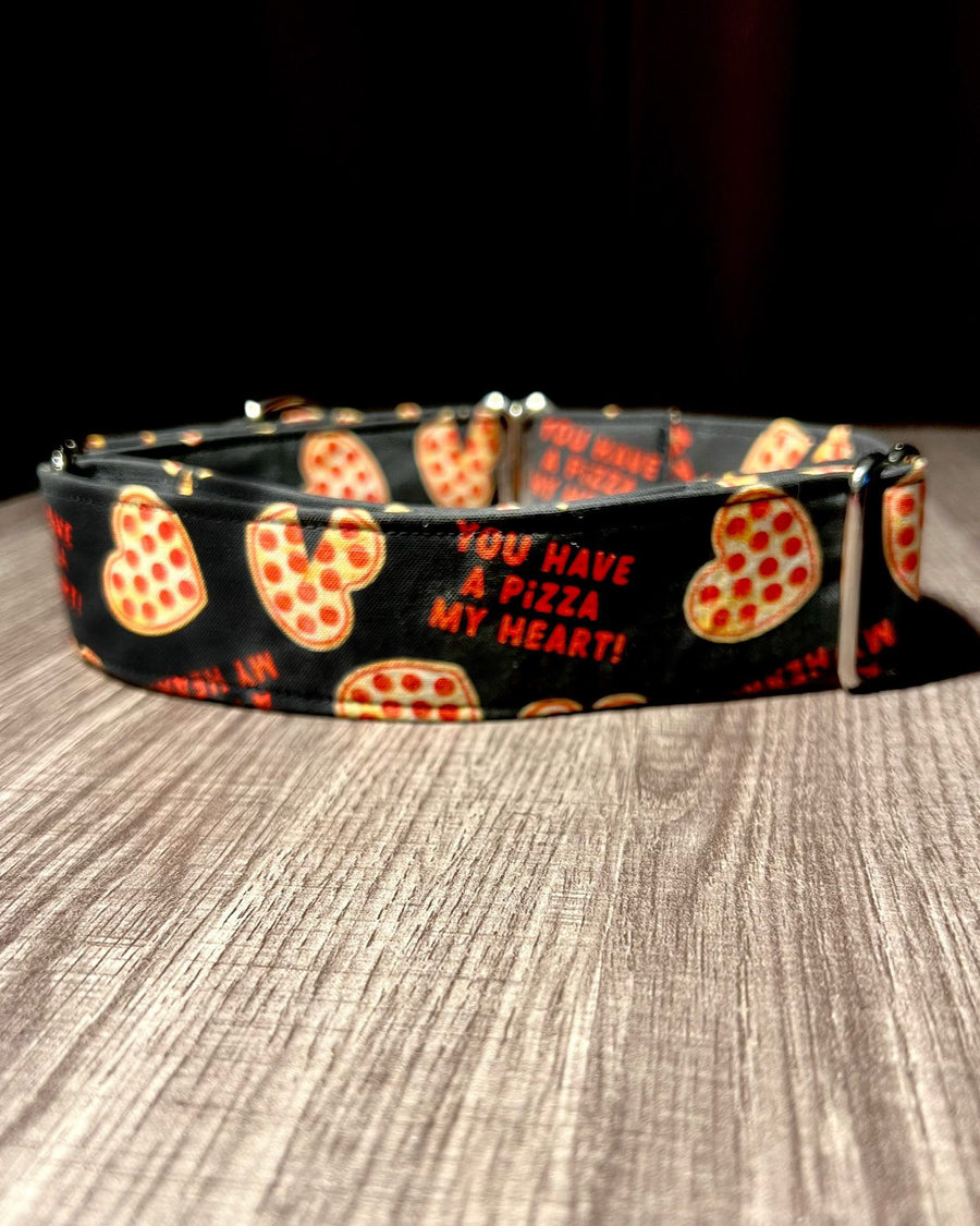 You have a pizza my heart Fabric Collar 1.5”