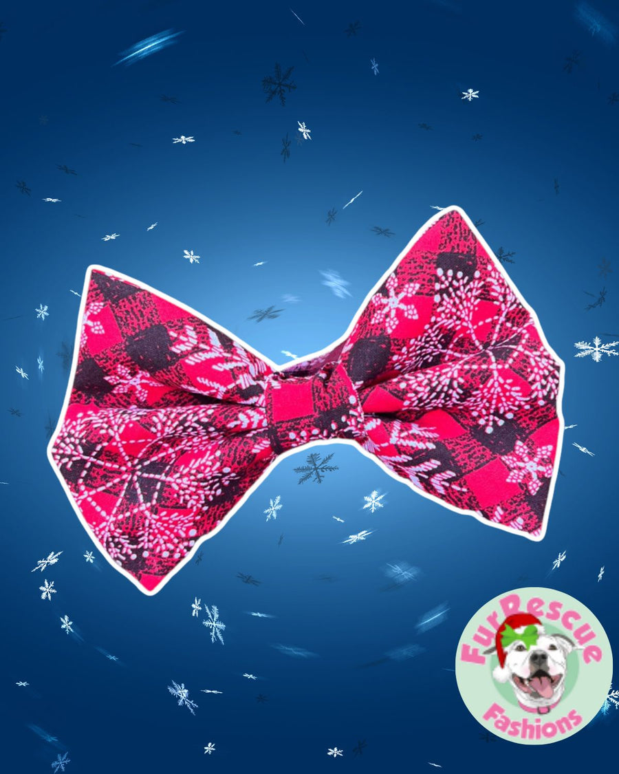 Snowflake Plaid Bow Ties / Head Bows