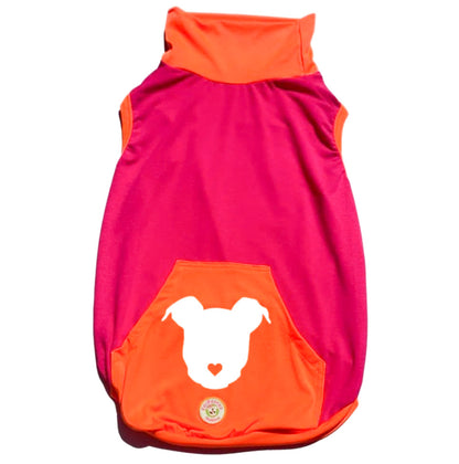 Pitties Are Love PAWJama Fuchsia & Orange