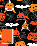 Halloween Sharkies - PAWjama with Orange Neck & Trim/Sleeves