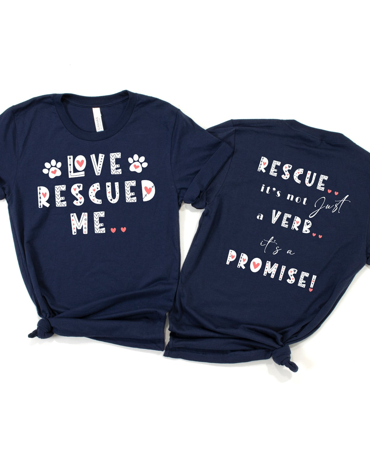 Love Rescued Me Blue T-Shirt