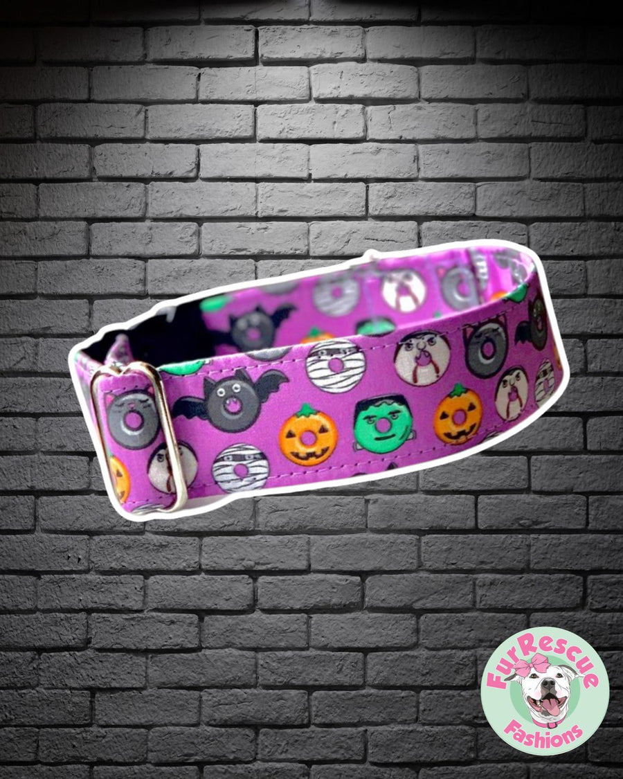 Spooky Donuts Fabric Collar 1.5”