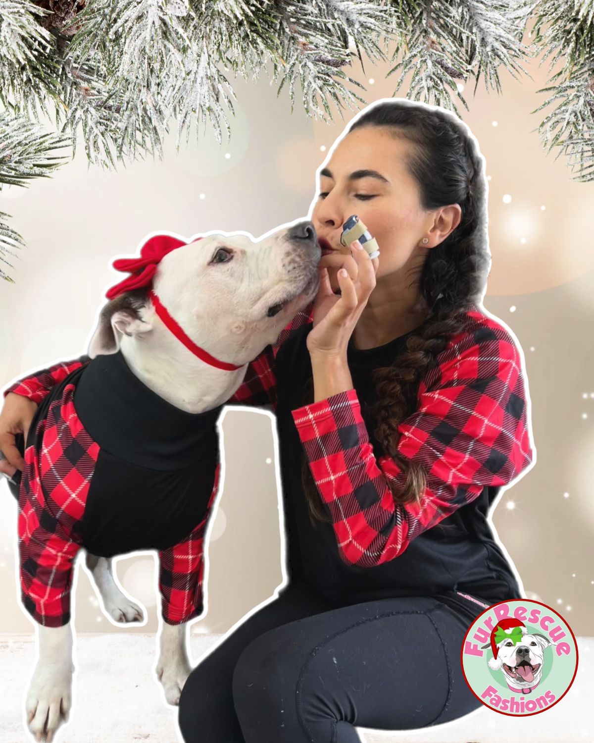 Buffalo Plaid  Matching Human Raglan