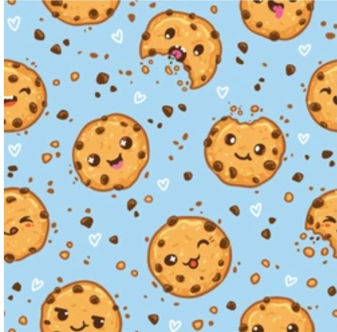 Chocolate Chip With Blue Background - PAWjama with Royal Neck & Trim/Sleeves