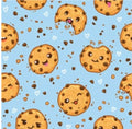 Chocolate Chip With Blue Background - PAWjama with Royal Neck & Trim/Sleeves