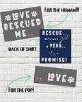 Love Rescued Me Navy Dog Hoodie
