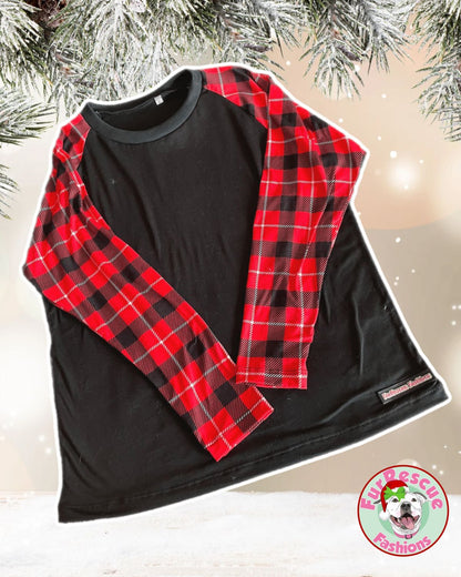 Buffalo Plaid  Matching Human Raglan