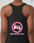 Women Racerback Tank Spread Love Ban BSL Black