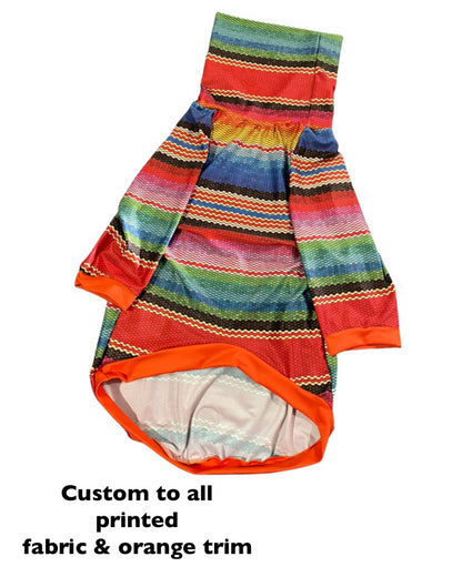 Serape- PAWJama with Green Neck & Trim/Sleeves