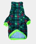 Clover in a Plaid Field-  PAWJama with Neon Green Trim/Sleeves