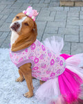 Barkday Cupcake- Tutu Dress with Lilac Trim/Sleeves