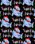 Black Santa Jaws- PAWJama with Red Trim/Sleeves